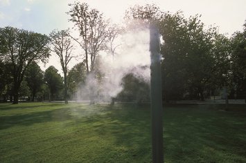 Nebelwiese im Arminius Park in Bad Lippspringe